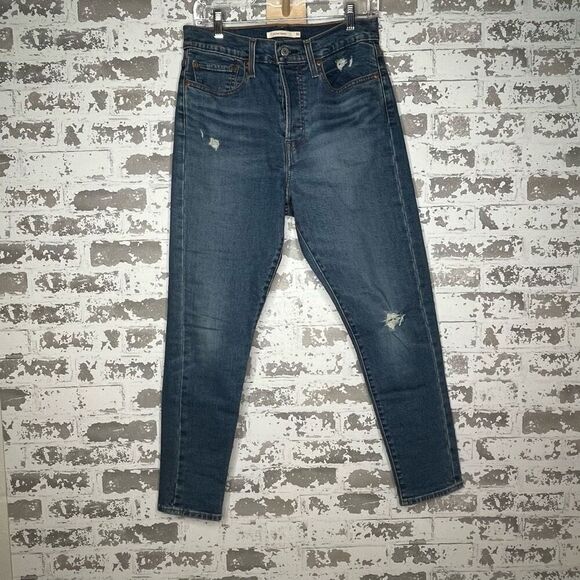 Levi’s | women denim wedgie skinny distressed button fly jeans - Picture 11 of 11